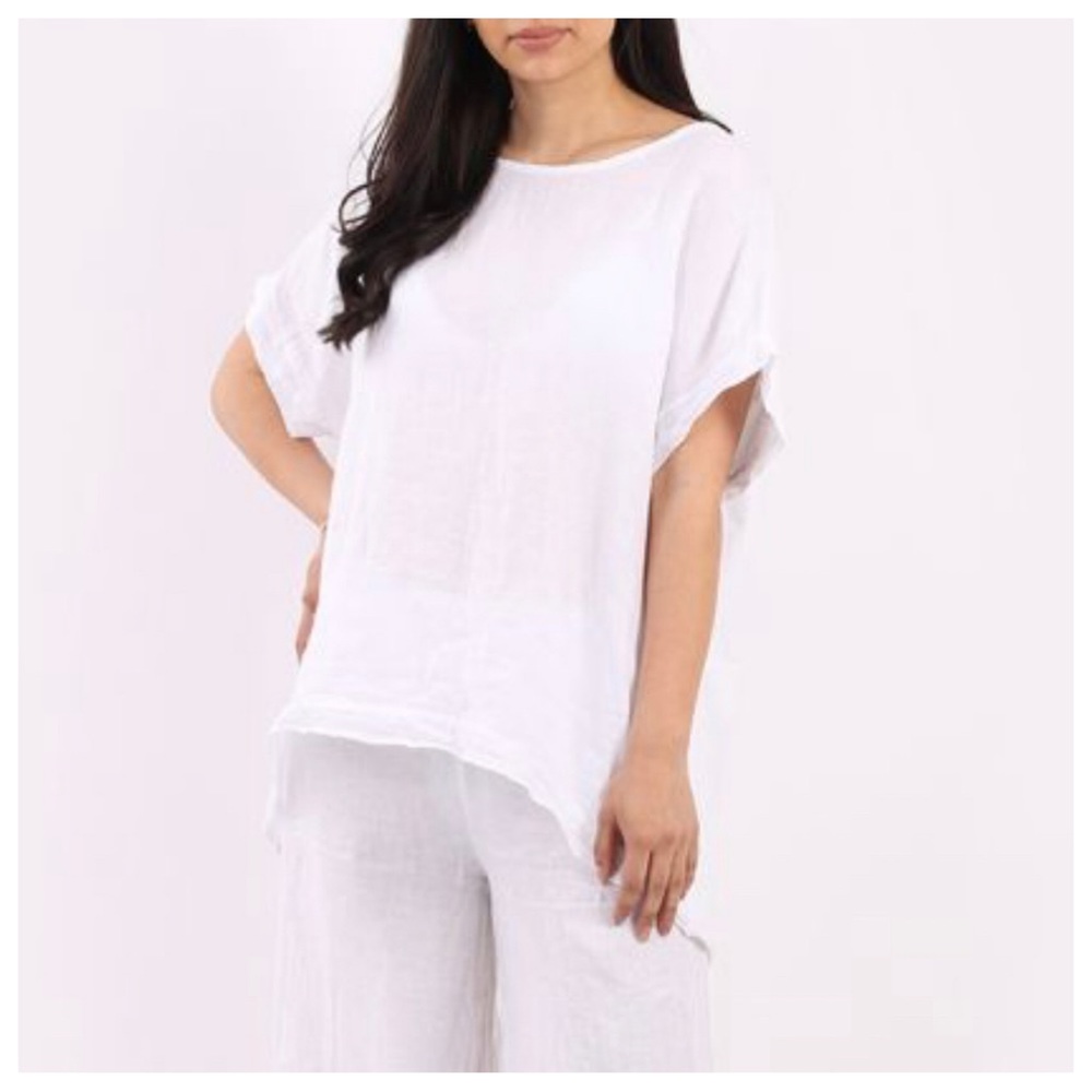 25 MADE IN ITALY LINEN TUNIC TOP